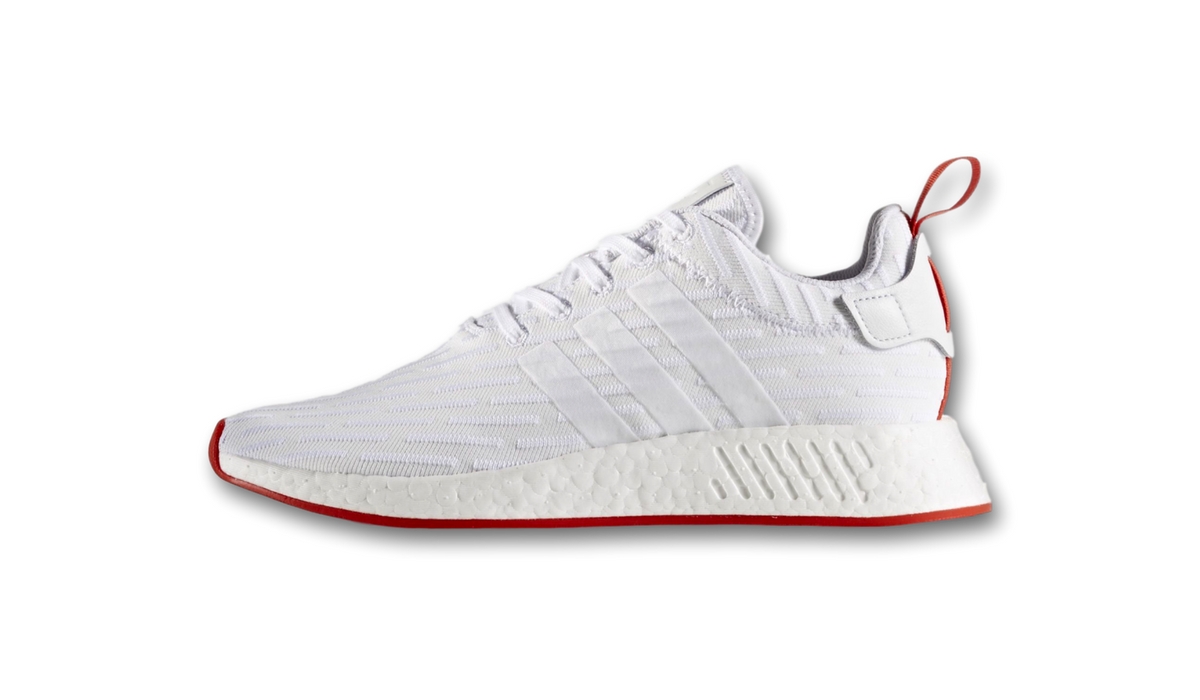 sød smag Melbourne ildsted adidas NMD R2 Primeknit White/Core Red | Sneakerworld.dk