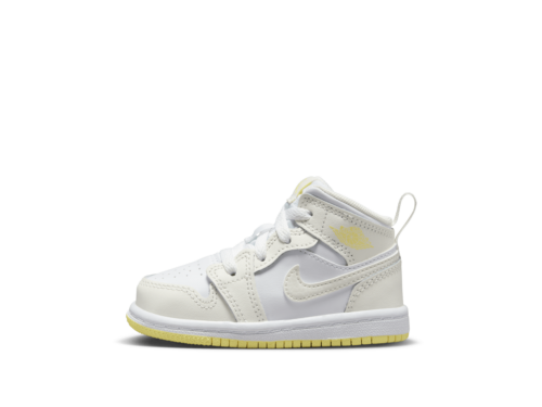 Jordan 1 Mid-sko til babyer/småbørn - hvid