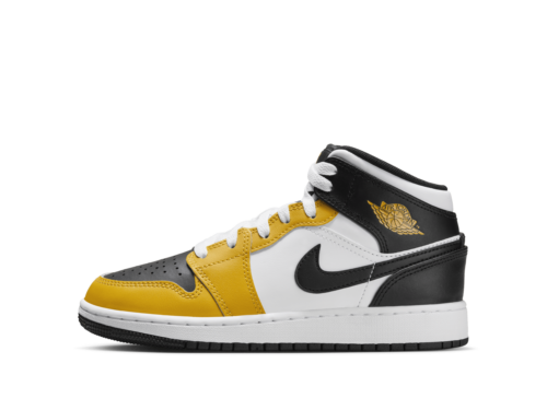 Air Jordan 1 Mid-sko til større børn - gul